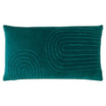 Teal - Front - Furn Mangata Velvet Rectangular Throw Pillow Cover