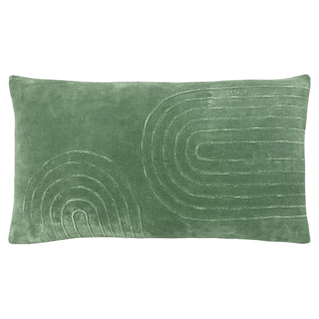 Eucalyptus - Front - Furn Mangata Velvet Rectangular Throw Pillow Cover