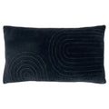 Black - Front - Furn Mangata Velvet Rectangular Throw Pillow Cover