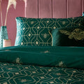 Emerald Green - Side - Furn Bee Deco Geometric Duvet Set