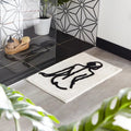 Ivory-Black - Front - Furn Nude Rectangular Bath Mat