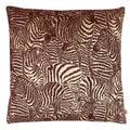 Earth Brown - Front - Kai Hector Jacquard Zebra Throw Pillow Cover
