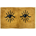 Ochre Yellow-Black - Front - Furn Theia Rectangular Bath Mat