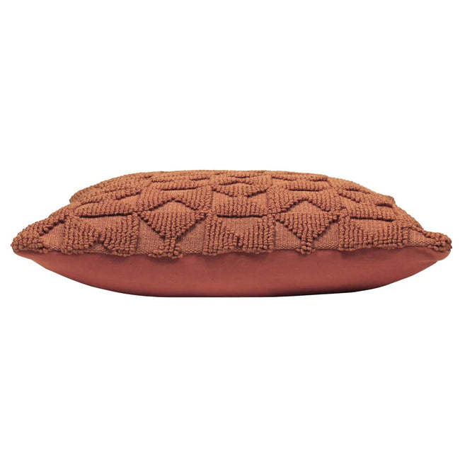 Brick Red - Side - Furn Varma Geometric Throw Pillow Cover