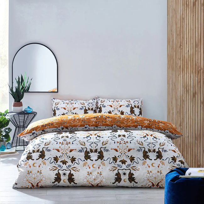 Multicolored - Back - Furn Tiger Fish Botanical Duvet Set