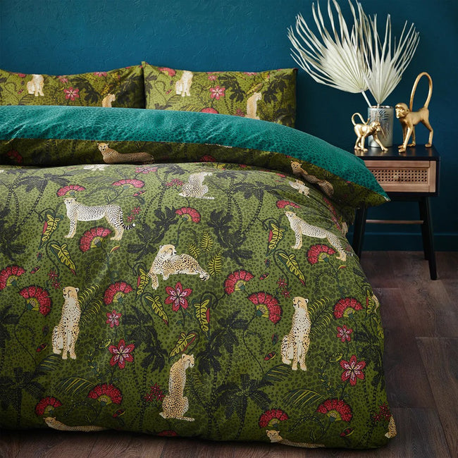 Multicolored - Side - Furn Tropica Cheetah Duvet Set