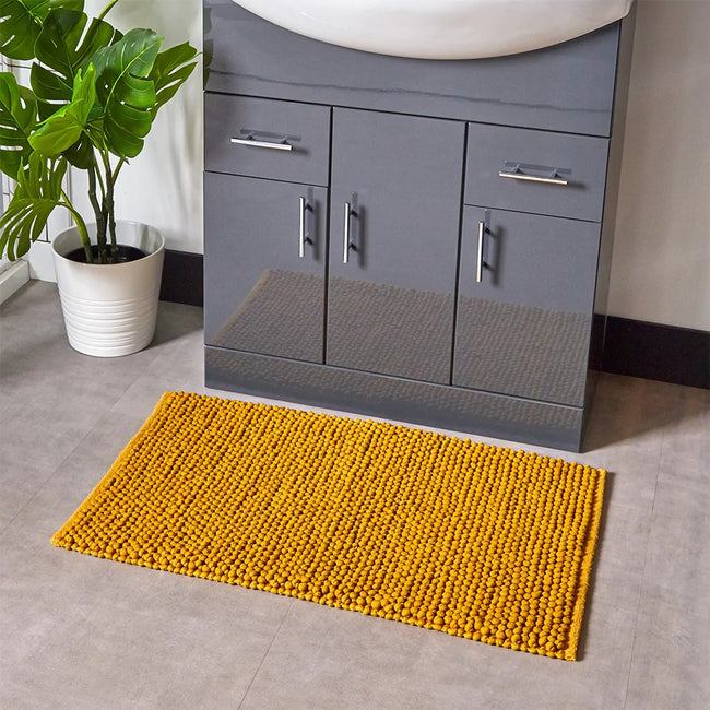 Ochre Yellow - Back - Furn Bobble Bath Mat