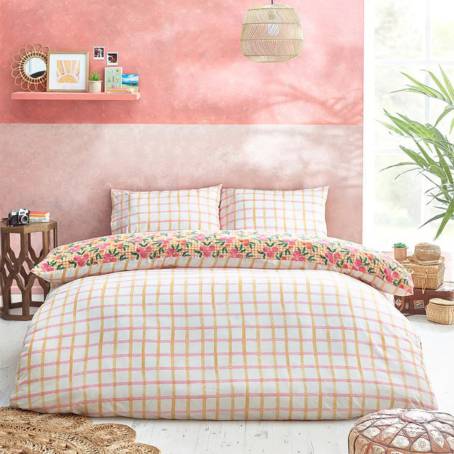 Multicolored - Back - Style Lab Juicy Checked Duvet Set