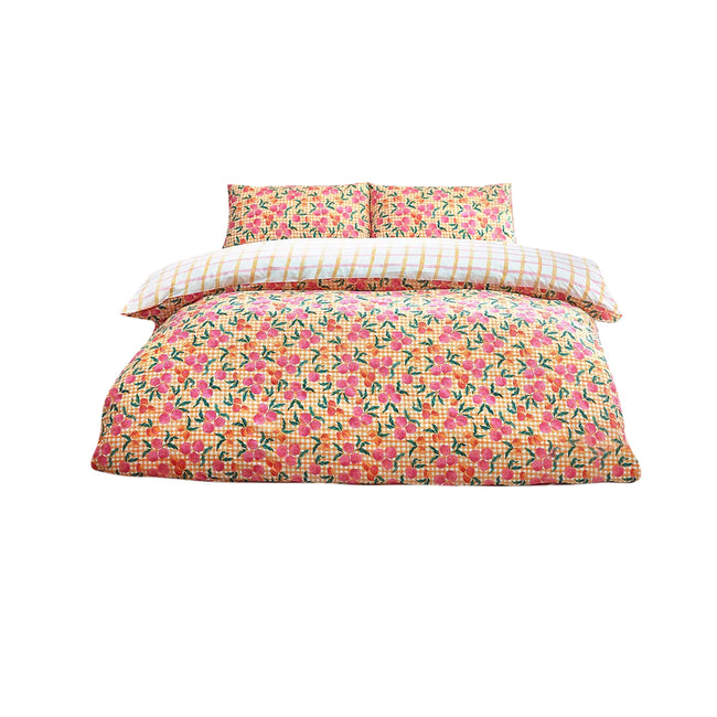Multicolored - Front - Style Lab Juicy Checked Duvet Set