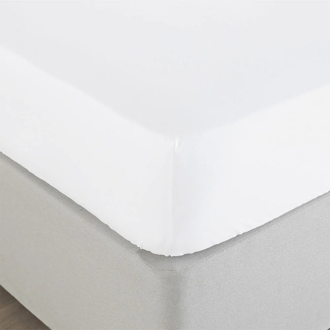 White - Side - Paoletti Bamboo Fitted Bed Sheet
