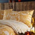 Ochre Yellow - Back - Furn Winter Woods Animals Duvet Set