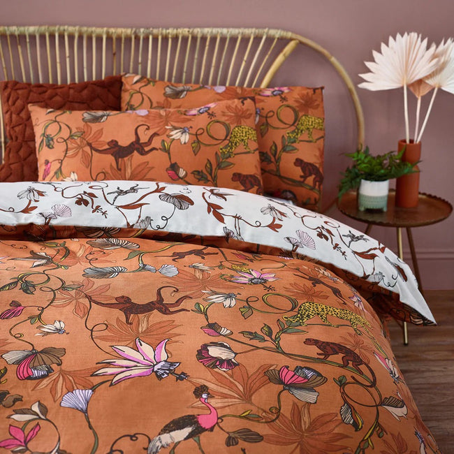 Warm Sienna - Pack Shot - Furn Wildlings Tropical Duvet Set