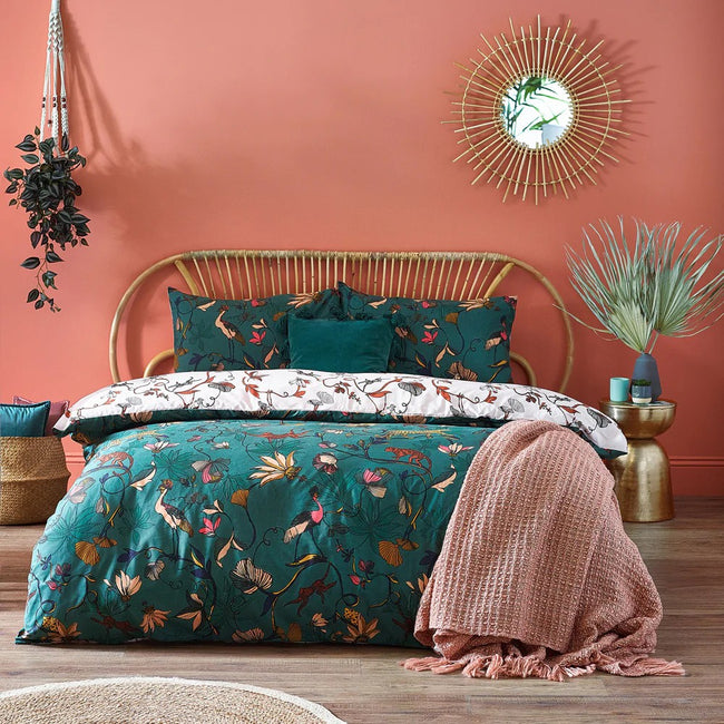 Juniper Green - Front - Furn Wildlings Tropical Duvet Set