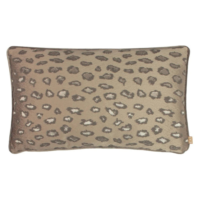 Clay - Front - Kai Faline Jacquard Leopard Print Throw Pillow Cover