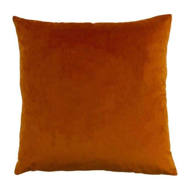 Teal-Rust - Back - Paoletti Palm Grove Jacquard Square Throw Pillow Cover