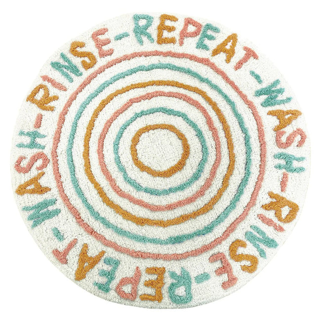 Multicolored - Front - Furn Wash Rinse Repeat Round Bath Mat