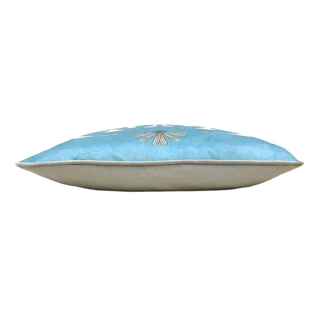 Blue - Side - Furn Colony Botanical Throw Pillow Cover