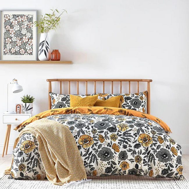Mustard Yellow - Front - Furn Scandi Poppy Duvet Set