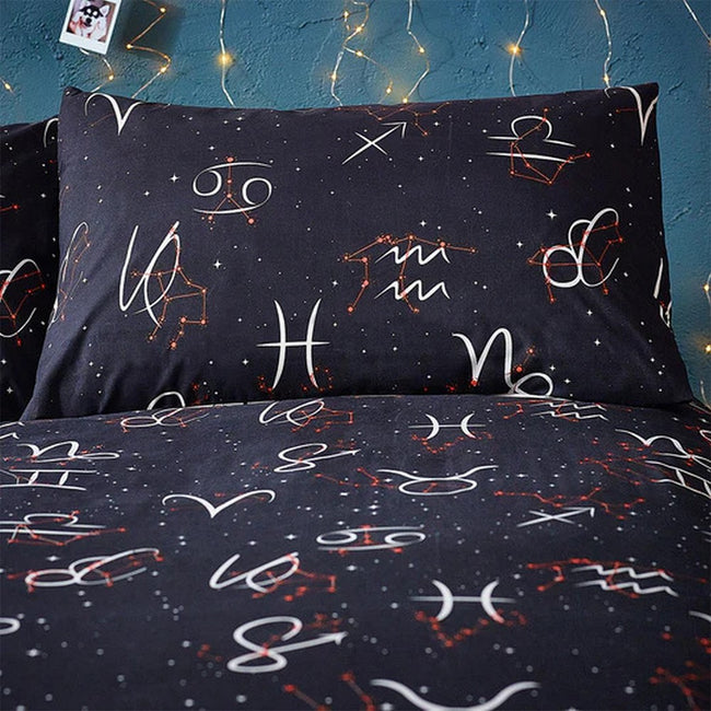 Navy - Pack Shot - Style Lab Zodiac Duvet Set