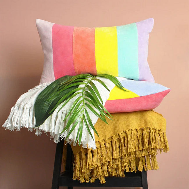 Pastel - Lifestyle - Furn Rainbow Throw Pillow Cover