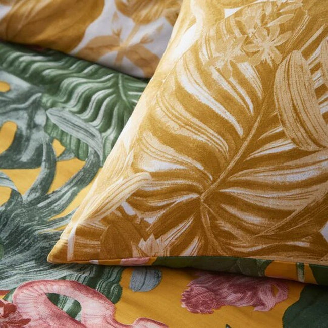 Mustard Yellow - Side - Furn Medinilla Tropical Duvet Set