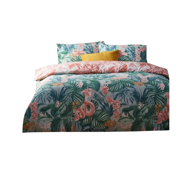 Sage-Blush - Front - Furn Medinilla Tropical Duvet Set