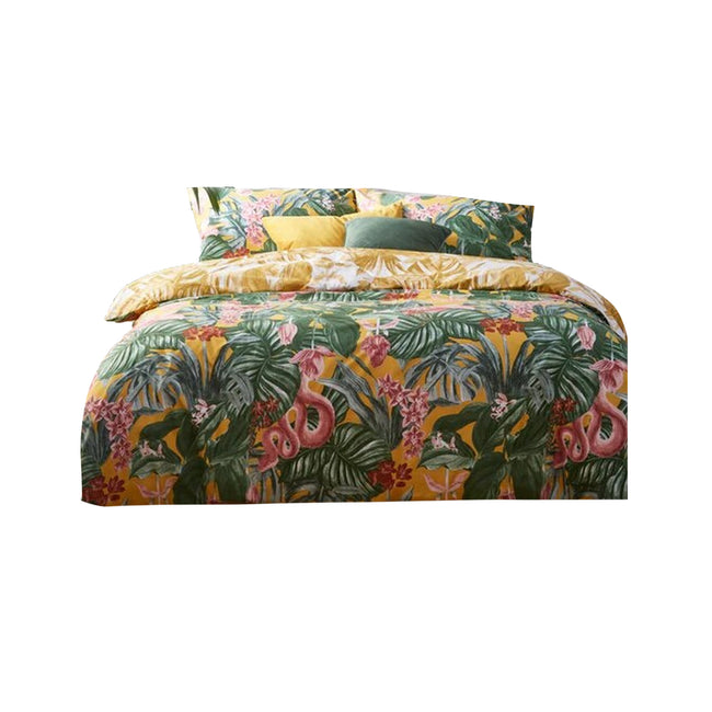 Mustard Yellow - Front - Furn Medinilla Tropical Duvet Set