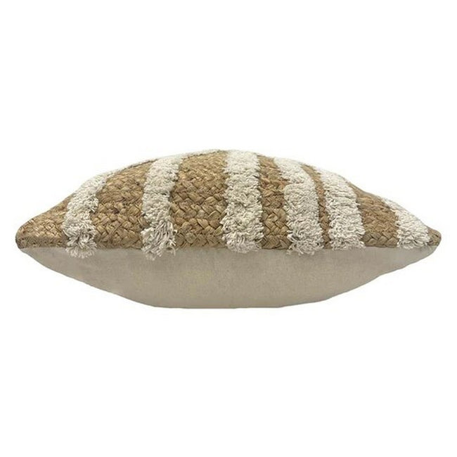 Natural - Side - Furn Jute Tufted Throw Pillow Cover