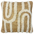 Natural - Front - Furn Jute Tufted Throw Pillow Cover