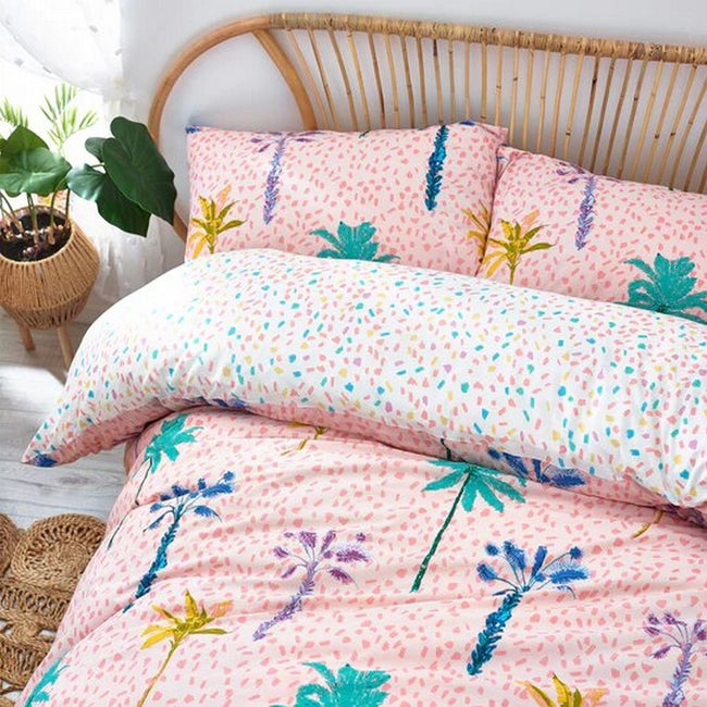 Pink - Side - Style Lab Palmtropolis Duvet Set