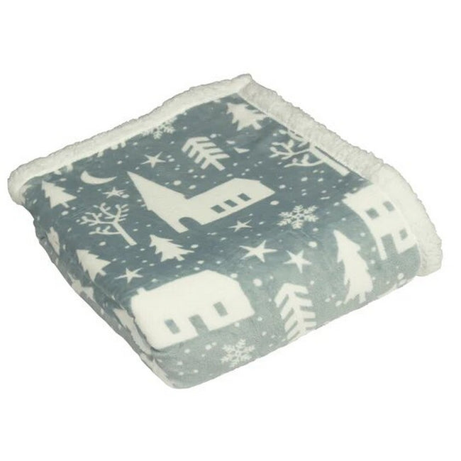 Blue Mist - Front - Furn Winter Walk Fleece Throw
