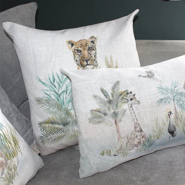 Leopard-Yellow - Pack Shot - Evans Lichfield Kenya Leopard Throw Pillow Cover