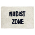 Ivory-Charcoal - Front - Furn Nudist Zone Rectangular Bath Mat
