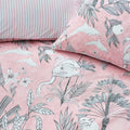 Pink - Side - Furn Colony Palm Leaf Duvet Set