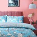 Pool Blue - Back - Furn Colony Palm Leaf Duvet Set