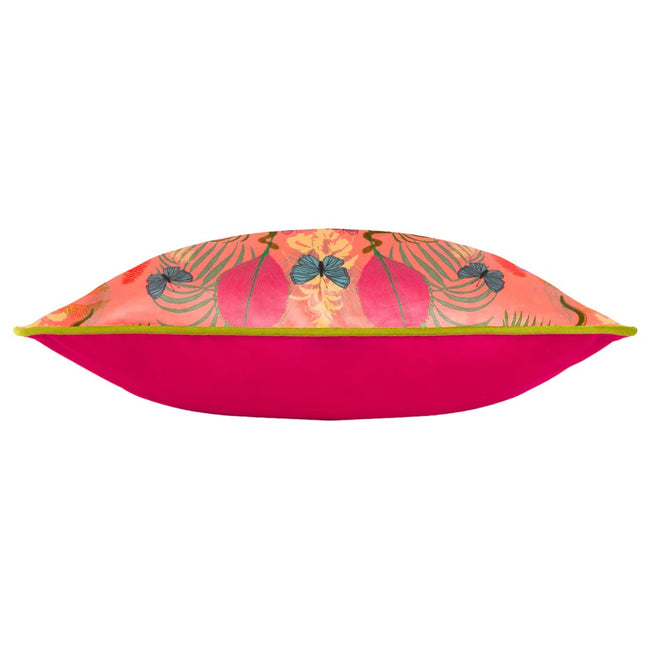 Pink-Green - Side - Kate Merritt Canopy Illustration Throw Pillow Cover