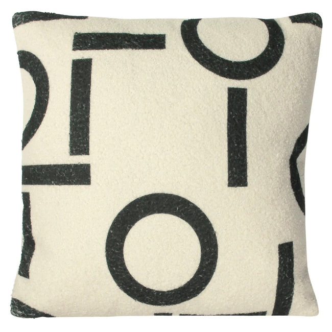 Black - Front - Furn Shearling Printed Throw Pillow Cover