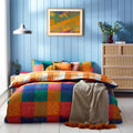Multicolored - Front - Furn Alma Checked Duvet Set