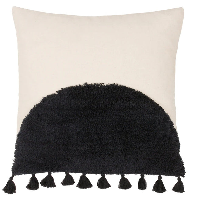 Natural-Black - Front - Furn Radiance Throw Pillow Cover