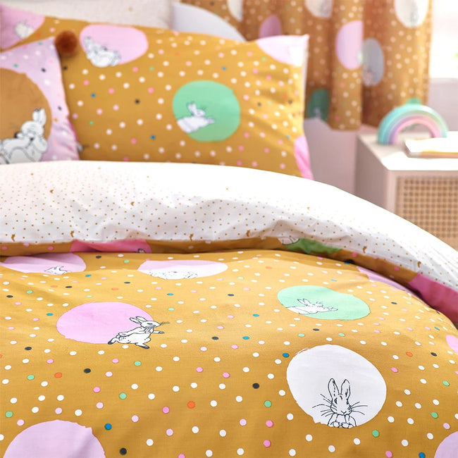 Ochre - Pack Shot - Peter Rabbit Dotty Duvet Set