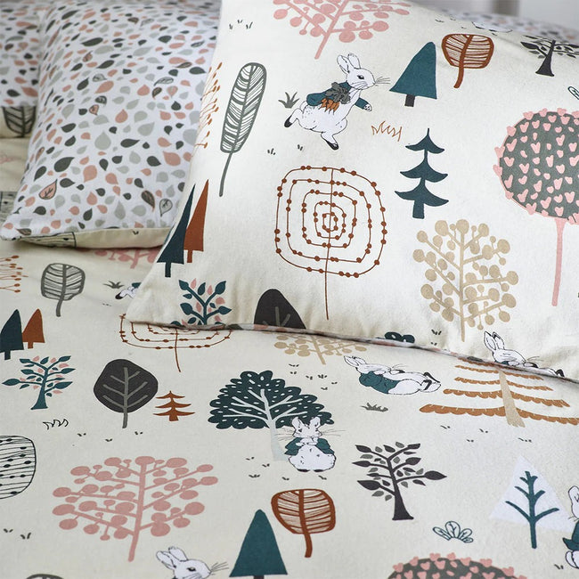 Natural - Back - Peter Rabbit Scandi Woods Brushed Cotton Duvet Set