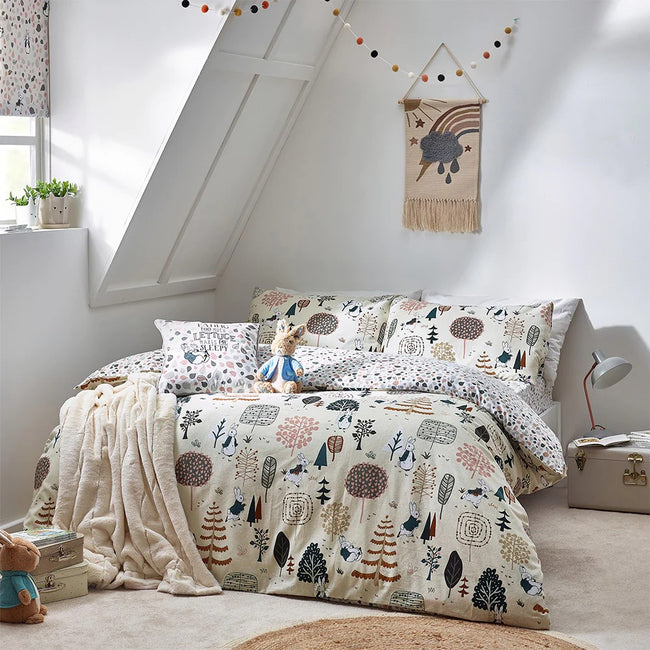 Natural - Lifestyle - Peter Rabbit Scandi Woods Brushed Cotton Duvet Set