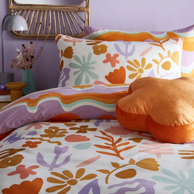 Multicolored - Back - Furn Amelie Floral Duvet Set