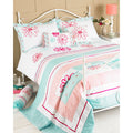Duck Egg-Pink - Front - Riva Home Harriet Bedspread