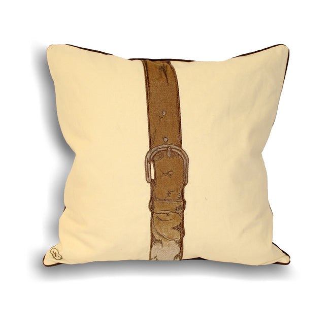Cream - Front - Riva Home Polo Strap Cushion Cover