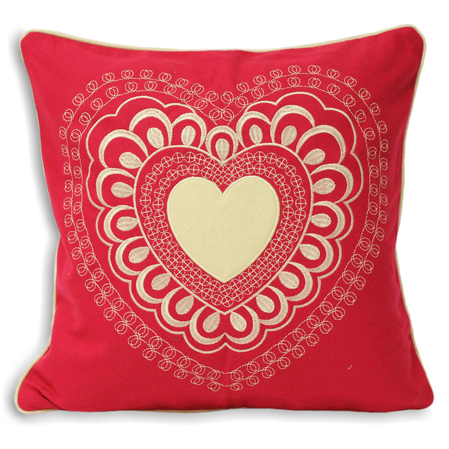 Fuchsia - Front - Riva Home Scandi Valentine Cushion Cover