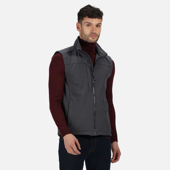 Seal Grey-Seal Grey - Side - Regatta Mens Flux Softshell Vest Jacket