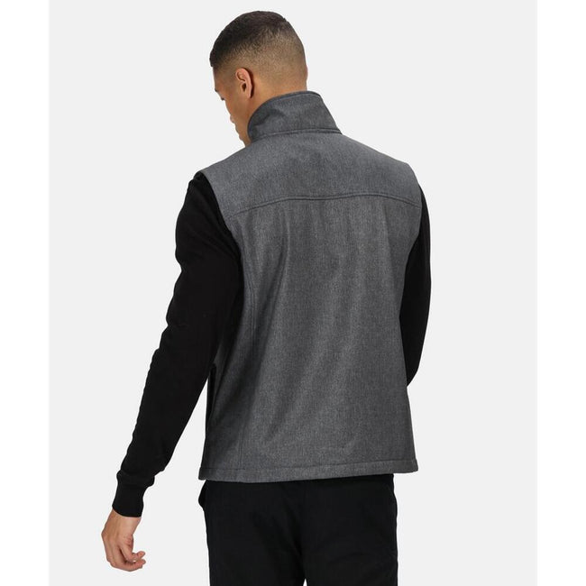 Seal Grey Marl - Side - Regatta Mens Flux Softshell Vest Jacket