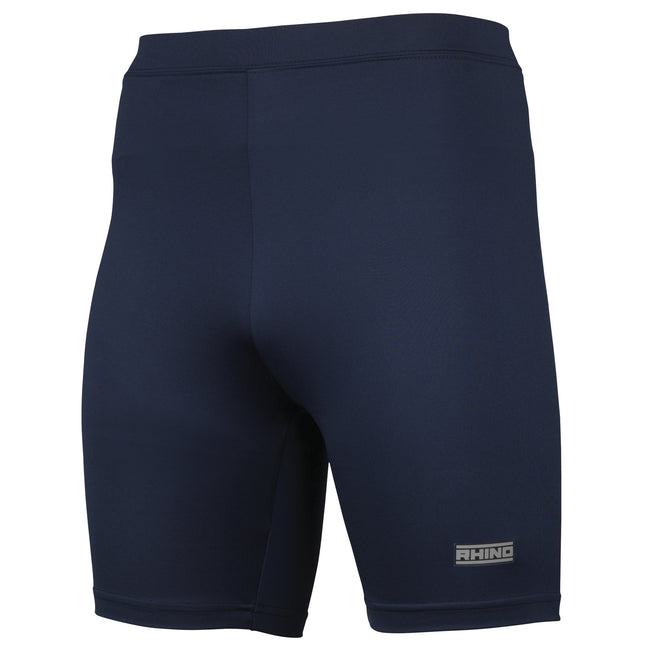 Navy - Front - Rhino Mens Sports Base Layer Shorts