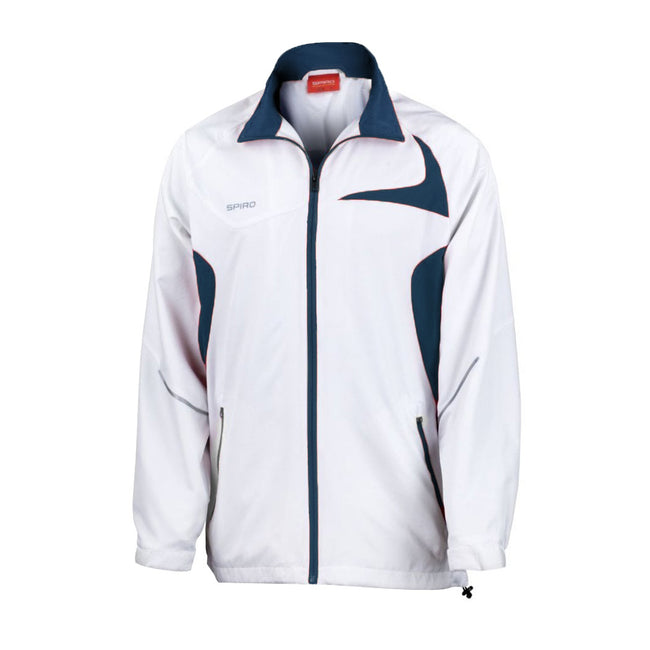 White-Navy - Back - Spiro Mens Micro-Lite Performance Sports Jacket